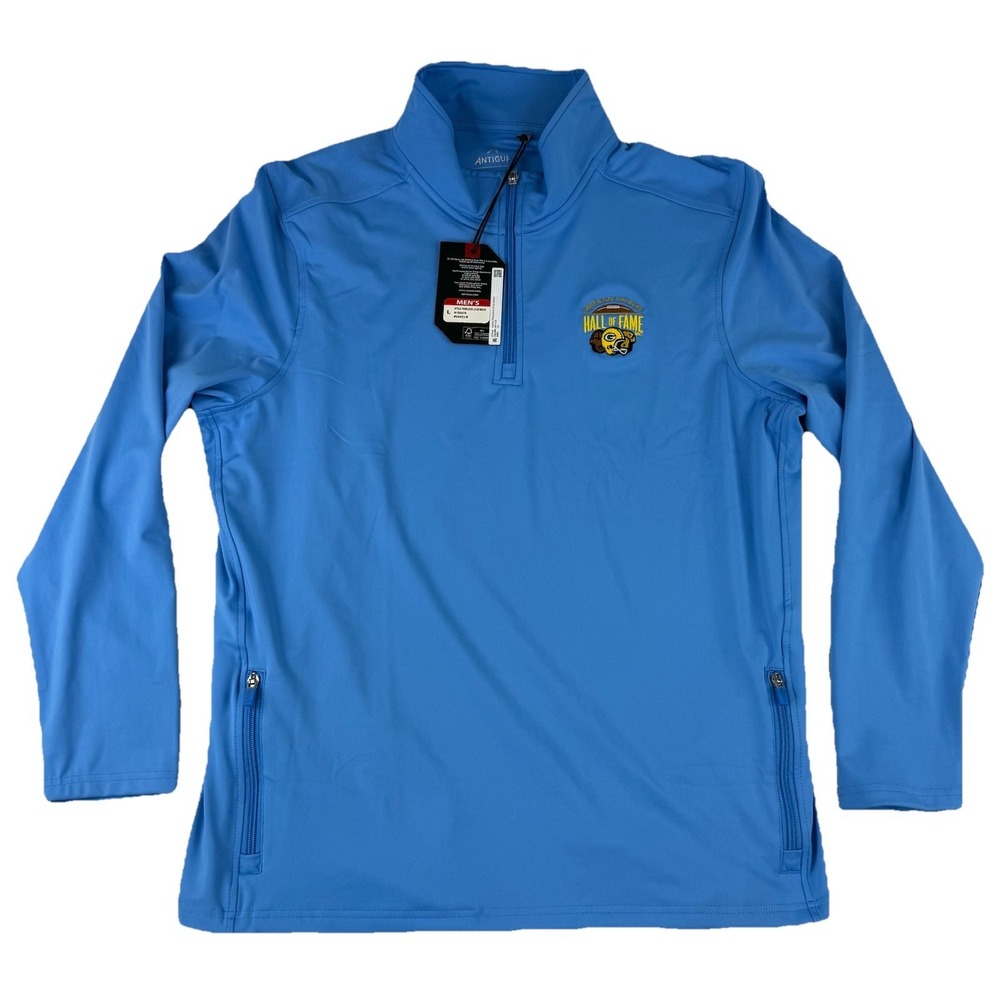 Antigua Green Bay Packers Hall Of Fame Men's Large 1/4 Zip‎ NWT